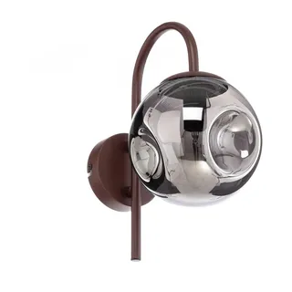 Lindby Wandleuchte, Wandlampe Innen Valentina (Design Modern) in Braun aus Metall (1 flammig E14) - Wandstrahler Wandbeleuchtung Schlafzimmer/Wohnzimmer Wohnzimmerleuchte