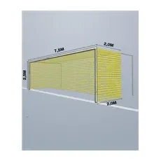 Cawila Tornetz 7,50x2,50m | Tiefe 2,0x2,0m | Maschenweite 12cm | Stärke 4mm | gelb