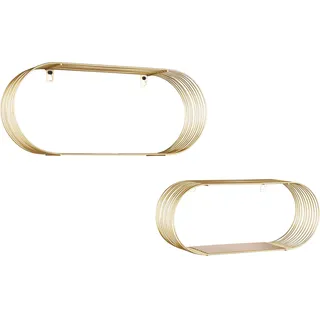 Mirrors and More Wandregal 43 x 10 x 18 cm Gold