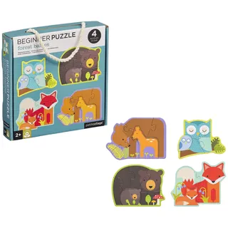 Petit Collage Waldtier-Babys Puzzle - Kleinkind Spielzeug Karton