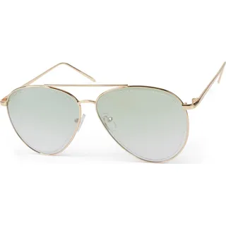 styleBREAKER Damen Piloten Sonnenbrille mit Glitzer Highlights im Glas, getönte Polycarbonat Gläser und Metall Gestell, Pilotenbrille 09020107 - Schwarz