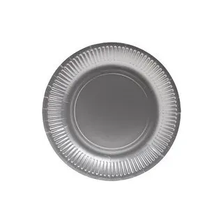 PROnappe Pappteller silber Ø 23,0 cm, 10 St.