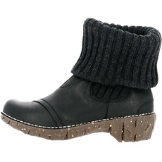 Bild Damen Ankle Boots Yggdrasil, Frauen Stiefeletten,Wechselfußbett,uebergangsstiefel,flach,Stiefel,Bootee,Black,38 EU / 5 UK