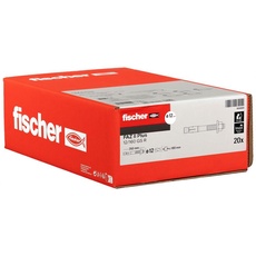 fischer Bolzenanker mit großer Scheibe FAZ II Plus 12/160 R, Schwerlastanker aus Edelstahl mit hoher Tragfähigkeit, Ankerbolzen für Befestigungen von Holzkonstruktionen, Seismik- & ETA-Zulassung