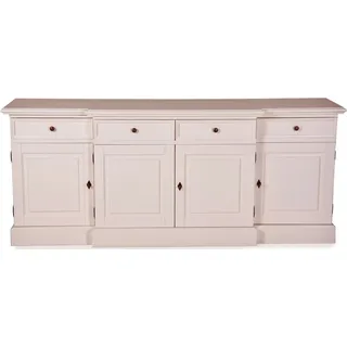Casa Padrino Shabby Chic Landhaus Stil Kommode Weiß B 217 cm - H 90 cm Möbel Diele Esszimmer Schrank - Weiß
