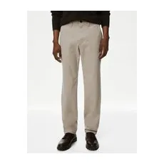 Mens M&S Collection Chinos in normaler Passform mit Stretchanteil - Clay, Clay, 102 cm Taille