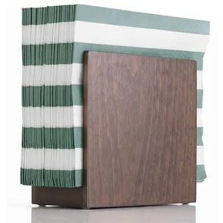 Braune Serviettenhalter aus Holz - Hölzerne Serviettenhalter für Tische - Serviettenspender für die Küche - Küchenzubehör - Restaurant Decor - Bar Zubehör und Dekor