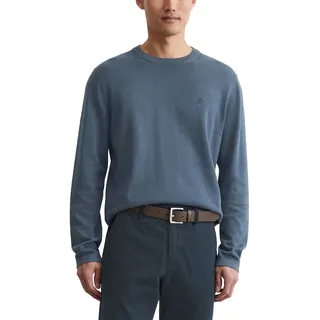 Marc O'Polo Herren Strickpullover mit Rundhalsausschnitt klassisch, Blau (Moon Stone), S