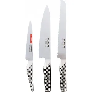 Global Kochmesser Set G-9211: Kochmesser + Brotmesser + kleines Filitiermesser