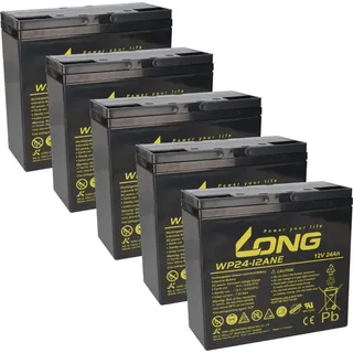 KungLong Akkusatz 5x Kung Long 12V (60V) 24Ah für E-Scooter E-Roller E-Mobil