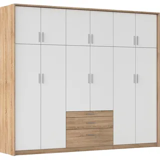 Rauch Drehtürenschrank Hildesheim 275 x 231 x 58 cm Eiche Sonoma/Alpinweiß