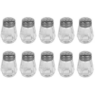 TOPBATHY Mini Salzstreuer Set 10 Stück Kleine Glas Gewürzbehälter Für Küche Grillen Camping Praktische Pfefferflaschen Kompakte Aufbewahrung