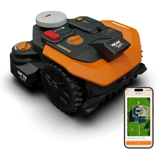 Worx Landroid Vision Cloud (Stereo) - Mähroboter ohne Begrenzungskabel für 800 m2 (KI-Hinderniserkennung, VSLAM+ RTK Cloud Navigation, Auto-Mapping, App-Steuerung, Cut-to-Zero)