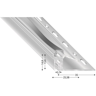 Xxxl Abschlussprofil , Silberfarben , Metall , 100 cm , Teppiche Und Böden, Bodenbeläge, Bodenzubehör, Bodenprofile