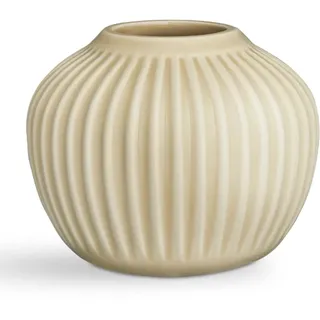 Kähler Vase H13 cm Hammershøi dänisches Design für Blumen Handarbeit, Sand