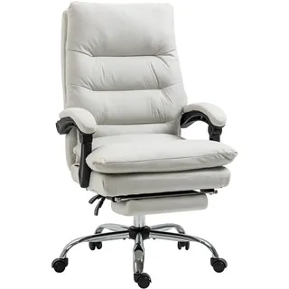 Vinsetto Bürostuhl mit Massagefunktion, Ergonomisch Schreibtischstuhl mit Liegefunktion , Kunststoff , 72x117x65 cm , Büromöbel, Bürostühle, Drehstühle