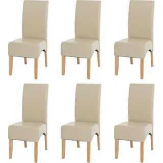 MCW Esszimmerstuhl Crotone, LEDER ~ creme, helle Beine