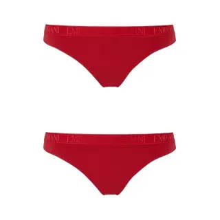 Emporio Armani für Damen. EW000402_AF10891 2er-Set Tangas Iconic Microfiber rot (XS), Heimtextilien, Polyamid