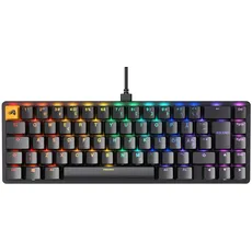 Glorious Gaming GMMK 2 Compact (65%) – Mechanisches Gaming-Keyboard, Aluminiumrahmen, anpassbar, Doubleshot-Kappen, Fox Schalter, tastenweise RGB, Nordisch QWERTY Layout - Schwarz