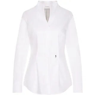 Seidensticker Damen, Women slim Longsleeve Cotton Bluse 1/1 Uni, weiß,