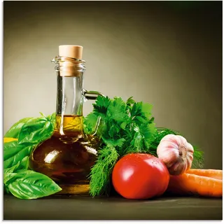 Artland Glasbild »Gesundes Gemüse und Gewürze« Lebensmittel 1 Stk. tlg. in verschiedenen Größen, grün