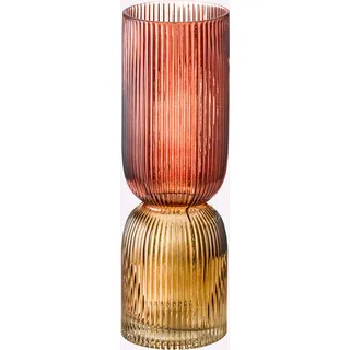 Tischvase, altrosé, taupe, B/H/T: 10cm x 30cm x 10cm, Vasen, Tischvase