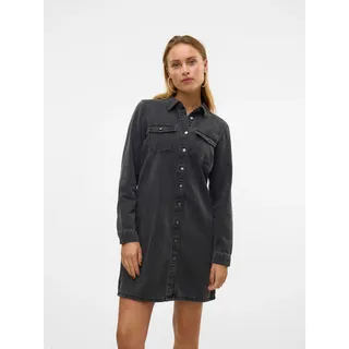 Vero Moda Jennie Langärmliges Kurzes Kleid Black Denim M