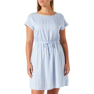 TOM TAILOR Denim Damen Kleid mit Streifen 1032340, 21371 - Light Blue Vertical Stripe, XS