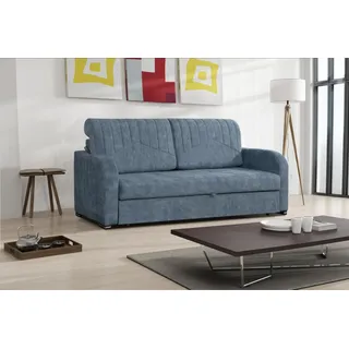 Wohnlandschaft Relax Samt Bettkasten Sitz Design Couch Lounge Sofa Schlafsofa - Grau