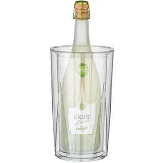APS 36062 Flaschenkühler "CRYSTAL", Ø außen 13,5 cm/innen 10,5 cm, Höhe 23 cm, doppelwandig, Kunststoff (SAN), glasklar, Made in Germany
