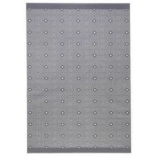 Zala Living Kurzflor Velours Teppich Quadrangle Grau Creme, 200x290 cm