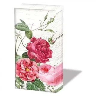 60 Stück Amber Rose/Ambiente Cocktail Taschentücher - Sommer Blumen/Hochzeit, Valentinstag, Muttertag Motiv Party/Tischdekoration