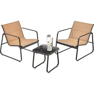 Costway HW64433-2 Gartenmöbel-Set Braun