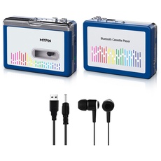 MYPIN Bluetooth Kassettenspieler mit Headset, Bluetooth-Ausgabeband-Laufwerk mit Headset/Lautsprecher, tragbarer Kassetten Spieler 2AA-Batterie oder USB-Stromversorgung, 3,5mm Headset-Anschluss