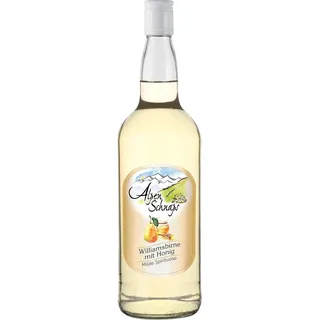 Alpenschnaps Steinbeisser Williamsbirne mit Honig (1 L) – Milder, aromatischer Birnenschnaps – Obstschnaps mit Rezeptur aus dem Alpenland – Schnaps für den Genuss nach dem Essen – 33 % Vol.