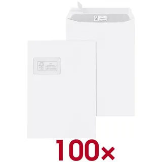 MAILmedia Mailmedia, Versandtaschen DIN C4, mit Fenster 100 St.