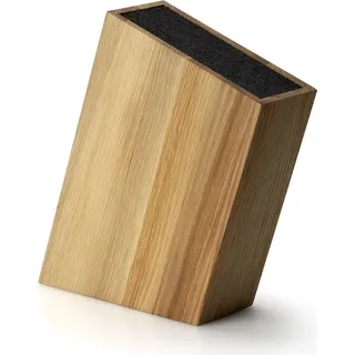 CONTINENTA Messerblock mit flex, Einsatz schräg, Eiche 28,5x8x20 cm 4150 4017167415000 Vorteilset – 2 Stück – inkl. 4 Edelstahl-Trinkhalme