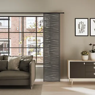 Schiebegardine NEUTEX FOR YOU "CIAO", schwarz, B:60cm H:245cm, Polyester, Gardinen, Schiebegardine, Buntweber mit zeitloser quer verlaufenden Musterung