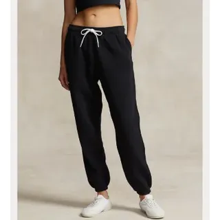 Polo Ralph Lauren für Damen. 211943009003 Fleece-Athletik-Hose schwarz (M), Lässig, Baumwolle