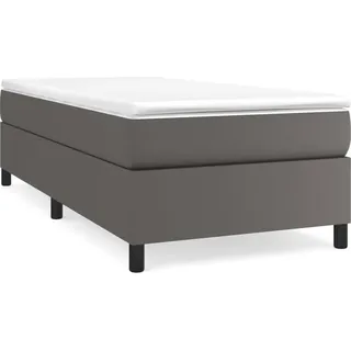 Boxspringbettgestell Grau 90x200 cm Kunstleder - Grau