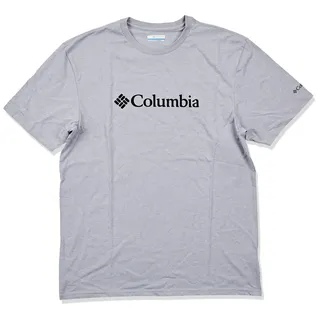 Columbia CSC Basic Logo Short Sleeve Kurzarm Outdoor Wanderhemd für Herren Columbia Grey Heather