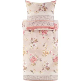 BASSETTI Baumwollsatin-Bettwäsche-Garnitur Hanami Farbe Beige 41, Größe 155x220+80x80 - Beige