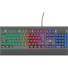 LYCANDER Gaming Keyboard Germany, Wired Keyboard - 19 anti-ghosting keys, 1.8m cable, rainbow backlight
