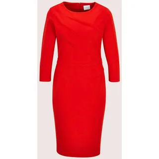 Jerseykleid MADELEINE "Etuikleid Schmales Jersey-Kleid mit Rundhals", Damen, Gr. 48, N-Gr, rot, Obermaterial: 68% Viskose CV. 27% Polyamid PA. 5% Elasthan EL., Modern, normal, Kleider Jerseykleid, mit Zierbiesen