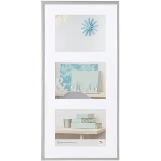 Walther design Bilderrahmen New Lifestyle 3x13x18 Kunststoff Galerie silber KV338S