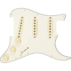 Fender Strat Pickguard, vorverkabelt, Original '57/'62 SSS, Pergament, 11-Loch, PG