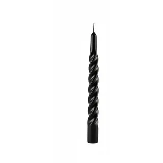 Cereria Di Giorgio Lackierte Kerzen gedreht Durchmesser 2,2 cm Höhe 21 cm schwarz 6 St.