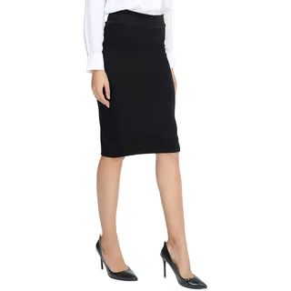 Urban CoCo Damen Elastische Taille Stretch Bodycon Midi Bleistiftrock, Schwarz, X-Groß