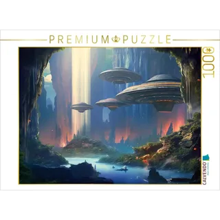 CALVENDO Puzzle Höhlenstadt auf einem fremden Planeten | 1000 Teile Lege-Größe 64 x 48 cm Foto-Puzzle für glückliche Stunden
