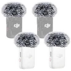 YOUSHARES Mikrofon Windschutz Popschutz für DJI Mic 2, 4 PCS Fell Wind Muff Pop Filter kompatibel mit DJI Mic 2, Professionelle Außen Windfilter Schallschutz (4 Stück)